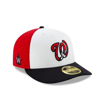 Washington Nationals Gorra | New Era MLB Batting Practice Low Profile 59fifty Fitted Cap Mexico - Rojos